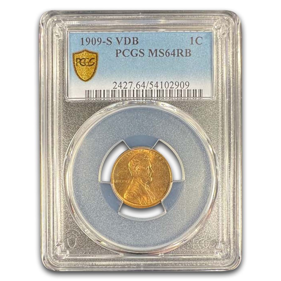 1909-S VDB Lincoln Cent MS-64 PCGS (Red/Brown)