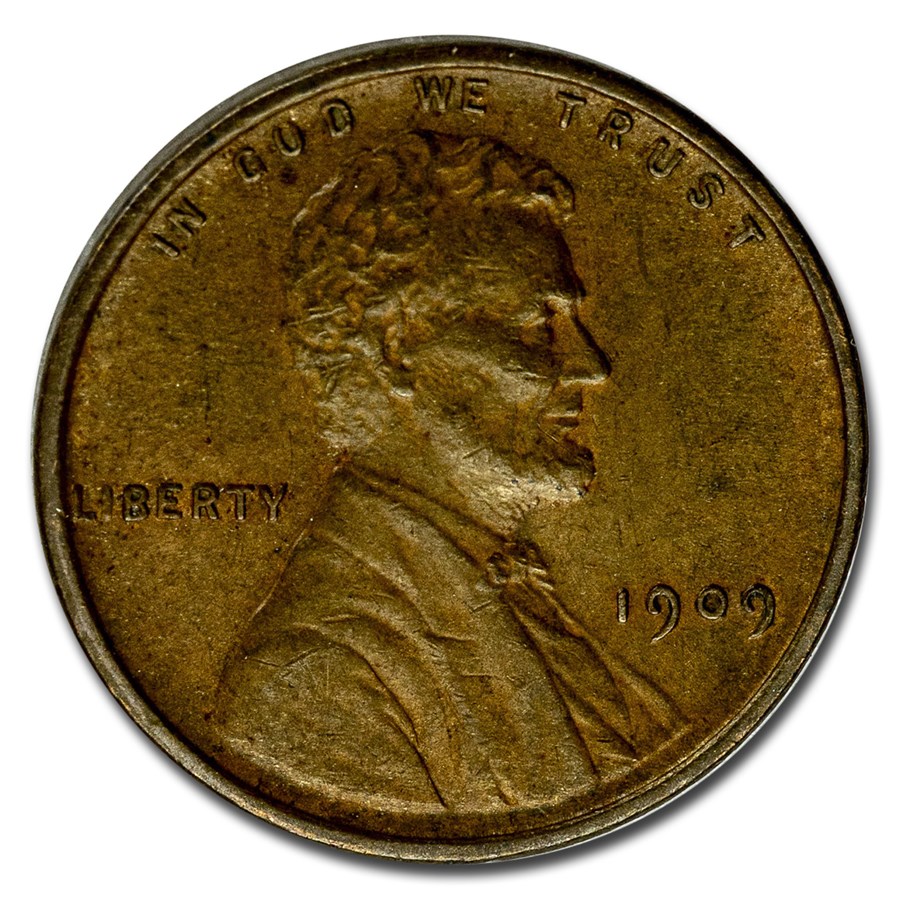 1909 VDB Lincoln Cent AU