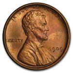 1909 VDB Lincoln Cent BU (Red/Brown)