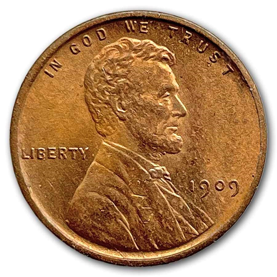 1909 VDB Lincoln Cent BU (Red)