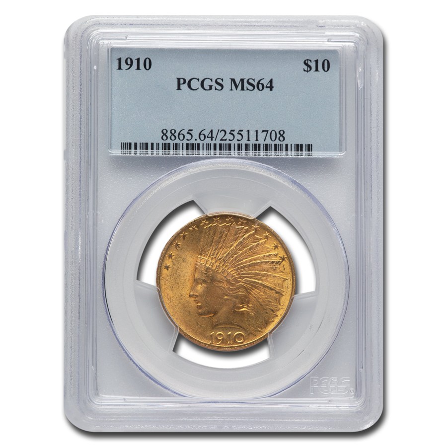 1910 $10 Indian Gold Eagle MS-64 PCGS