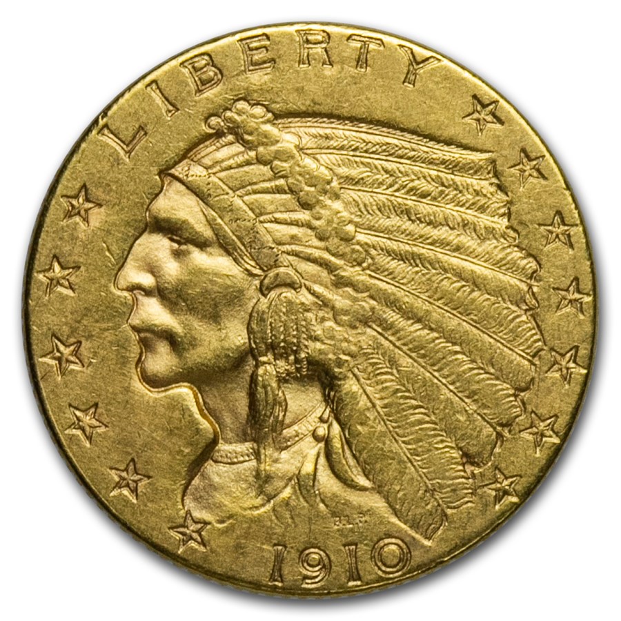 1910 $2.50 Indian Gold Quarter Eagle XF