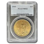 1910 $20 St Gaudens Gold Double Eagle MS-62 PCGS