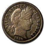 1910 Barber Dime Good/VG