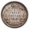 1910 Canada Silver 5 Cents Edward VII BU