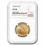1910-D $10 Indian Gold Eagle AU-58 NGC