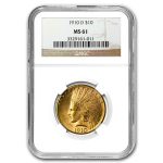 1910-D $10 Indian Gold Eagle MS-61 NGC