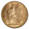 1910 France Gold 20 Francs Rooster BU