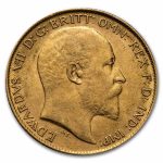 1910 Great Britain Gold Half Sovereign Edward VII BU