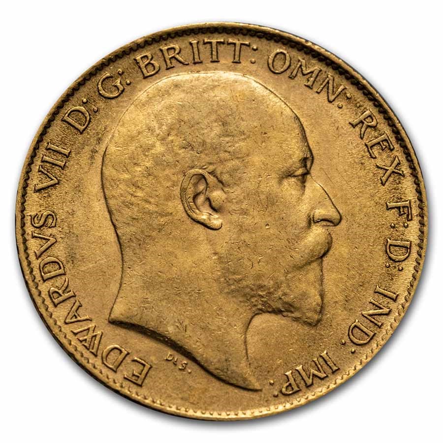 1910 Great Britain Gold Half Sovereign Edward VII BU