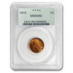 1910 Lincoln Cent MS-65 PCGS (Red)
