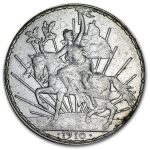 1910 Mexico Silver 1 Peso Caballito XF