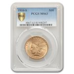 1910-S $10 Indian Gold Eagle MS-63 PCGS