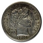 1910-S Barber Dime AU