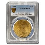 1911 $20 St Gaudens Gold Double Eagle MS-64 PCGS