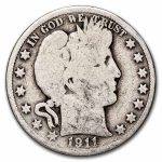1911 Barber Half Dollar Good