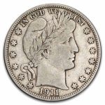 1911-D Barber Half Dollar VF