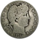 1911-D Barber Quarter AG