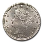 1911 Liberty Head V Nickel MS-64 PCGS