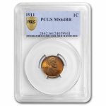 1911 Lincoln Cent MS-64 PCGS (Red/Brown)