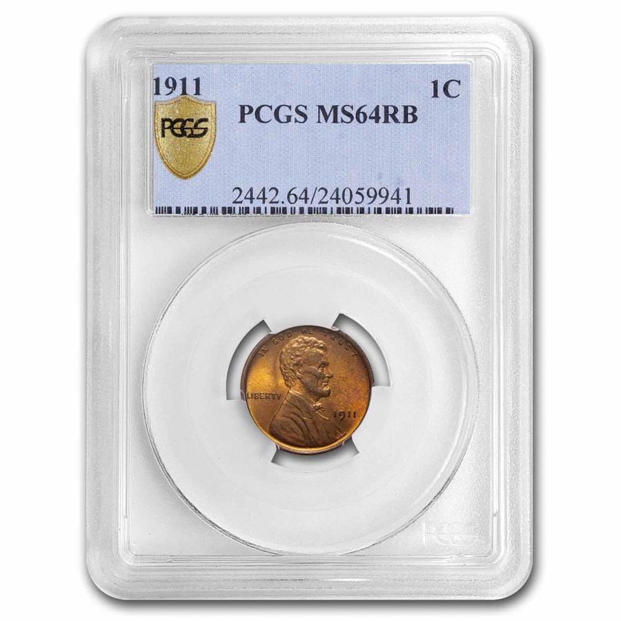 1911 Lincoln Cent MS-64 PCGS (Red/Brown)