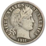 1911-S Barber Dime Fine
