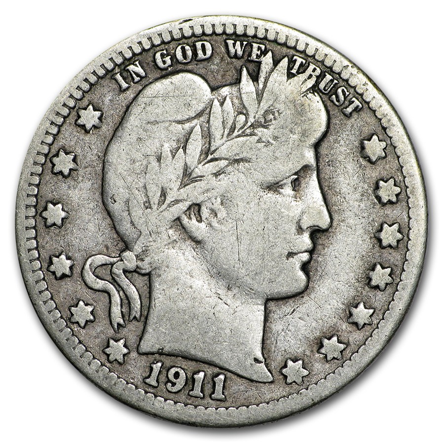 1911-S Barber Quarter VG