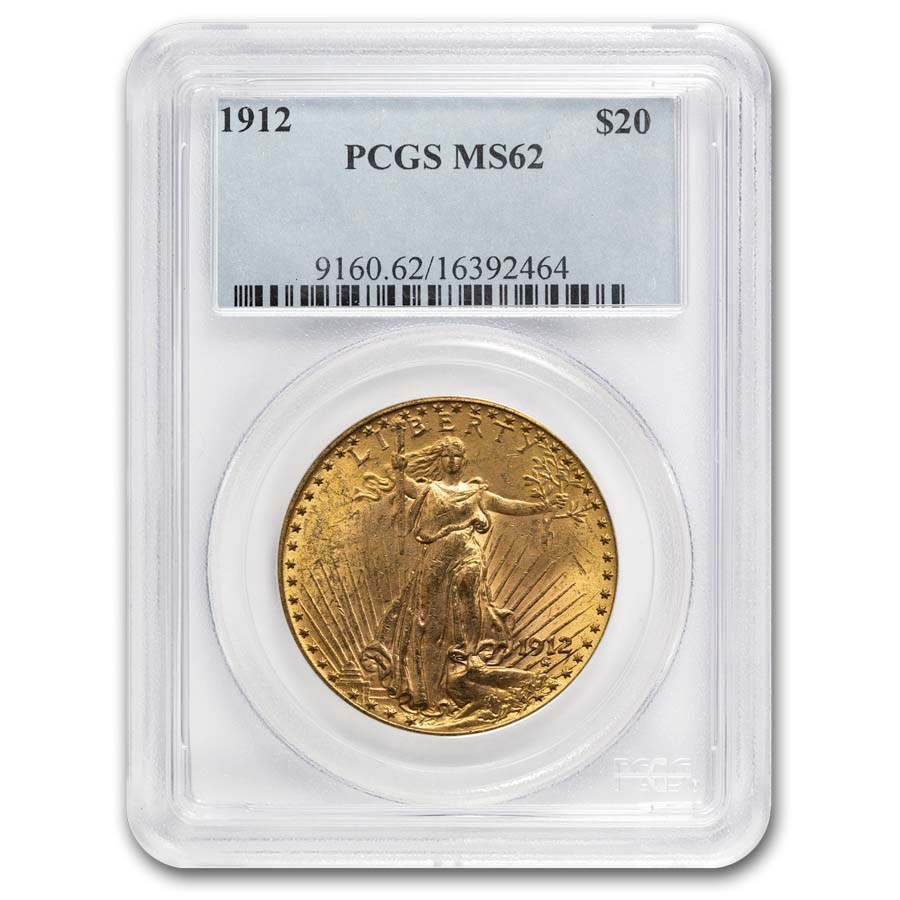 1912 $20 St Gaudens Gold Double Eagle MS-62 PCGS