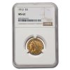 1912 $5 Indian Gold Half Eagle MS-62 NGC