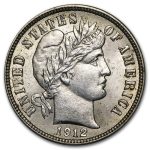 1912 Barber Dime BU