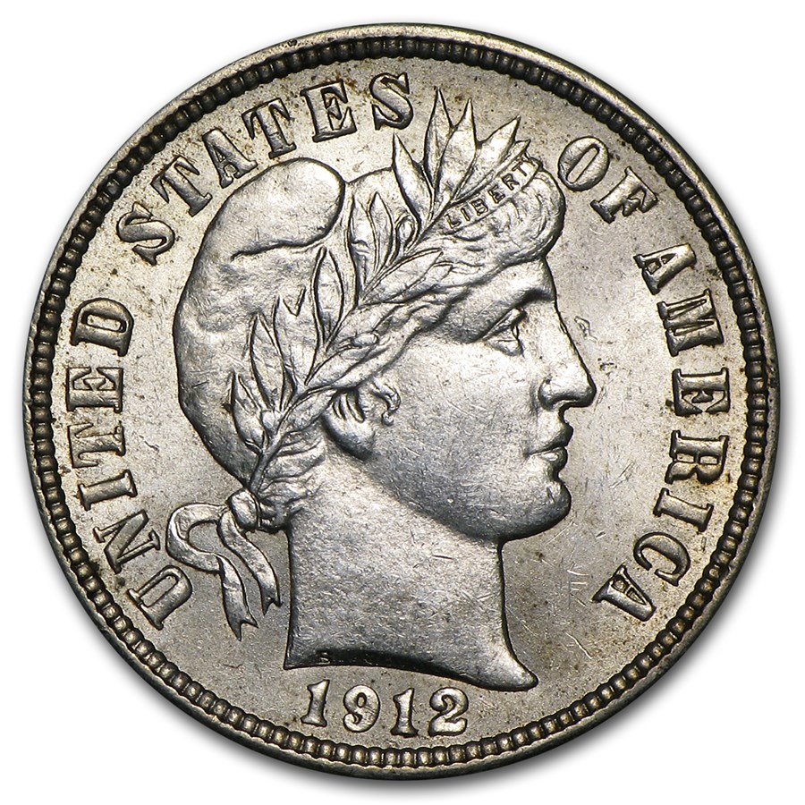 1912 Barber Dime BU