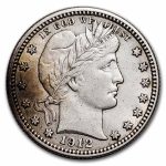 1912 Barber Quarter AU