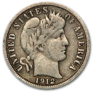 1912-D Barber Dime VF