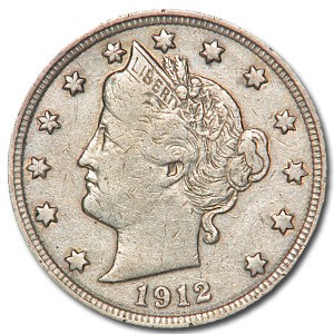 1912 Liberty Head V Nickel VF