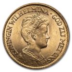 1912 Netherlands Gold 10 Gulden Wilhelmina I BU