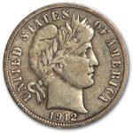 1912-S Barber Dime Fine