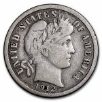 1912-S Barber Dime Good/VG