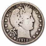 1912-S Barber Half Dollar VG