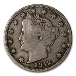 1912-S Liberty Head V Nickel VF