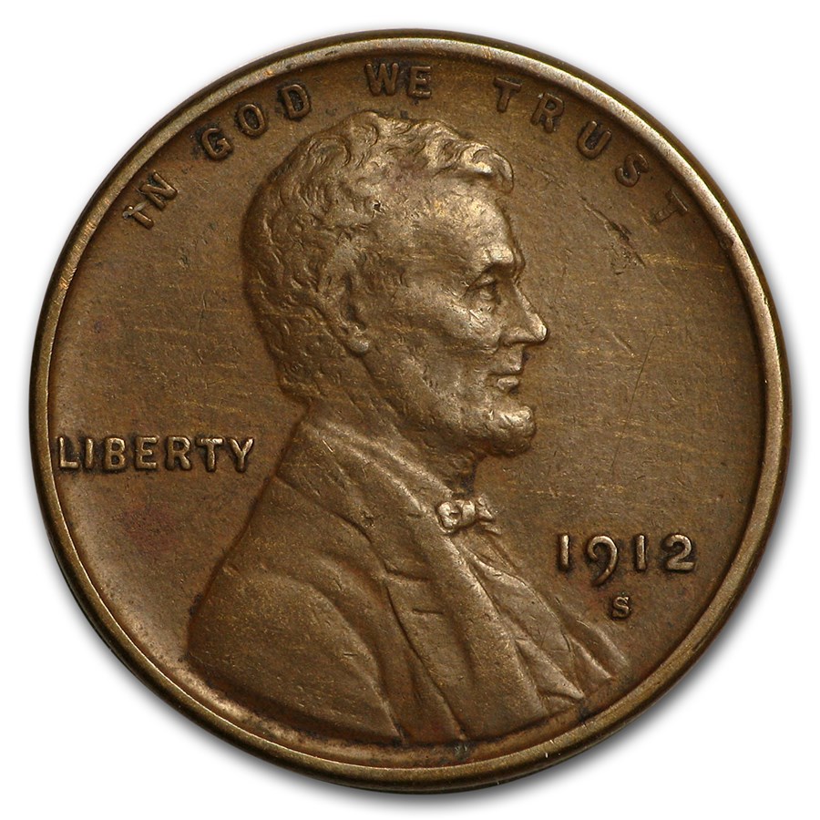 1912-S Lincoln Cent XF