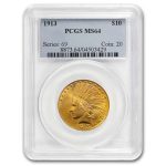 1913 $10 Indian Gold Eagle MS-64 PCGS