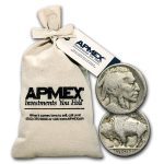 1913-1938 Buffalo Nickels 1000-Coin Bag (No Dates)