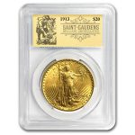1913 $20 St Gaudens Double Eagle BU PCGS (Prospector Label)