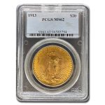 1913 $20 St Gaudens Gold Double Eagle MS-62 PCGS