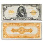 1913 $50 Gold Certificate VF+ (Fr#1198) Details