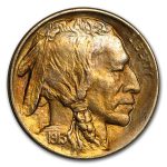 1913-D Type-I Buffalo Nickel BU Details (Lightly Cleaned)