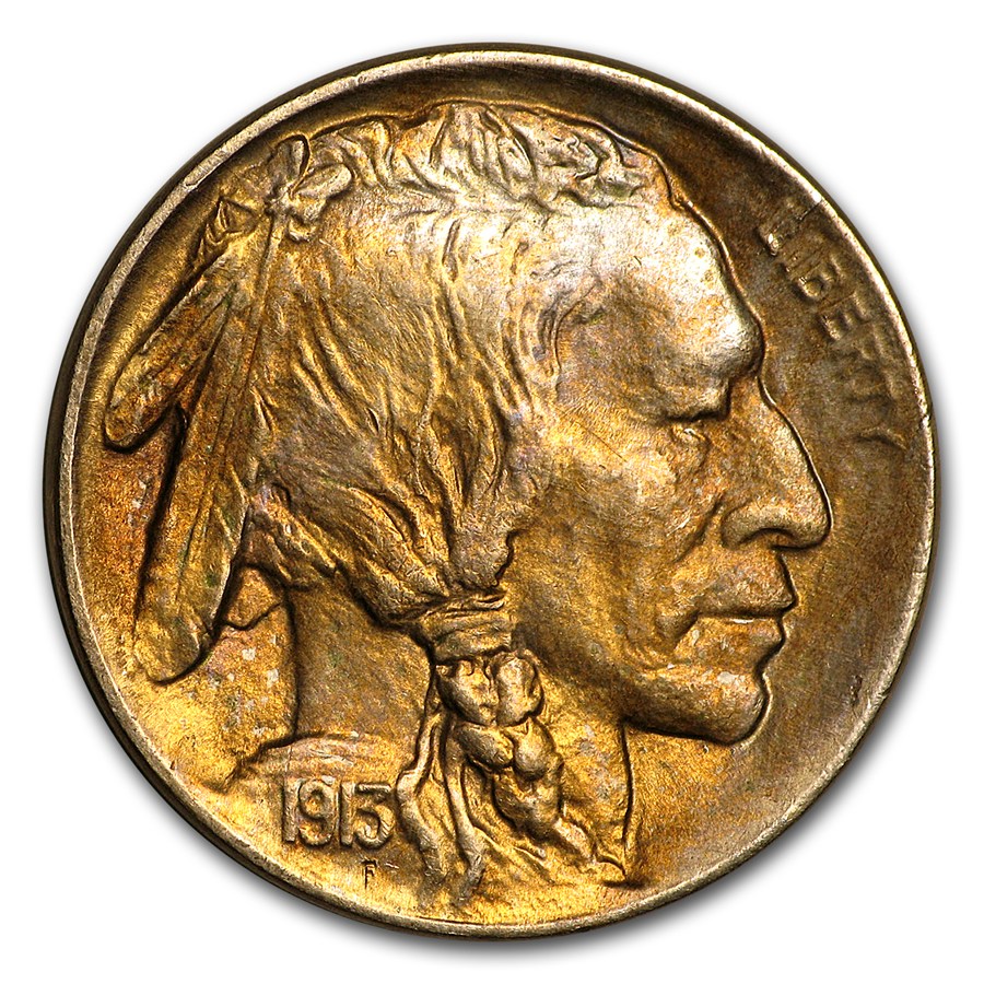 1913-D Type-I Buffalo Nickel BU Details (Lightly Cleaned)
