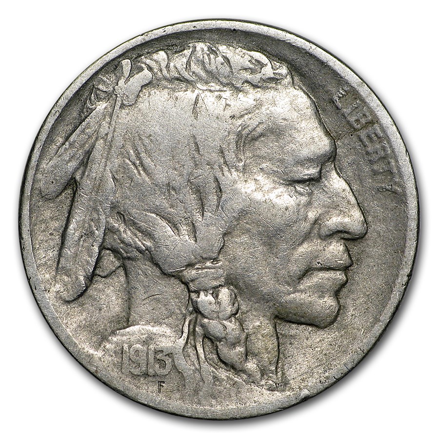 1913-D Type-II Buffalo Nickel VF