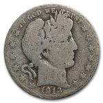 1913-S Barber Half Dollar AG