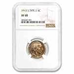 1913-S Buffalo Nickel Type-II XF-40 NGC